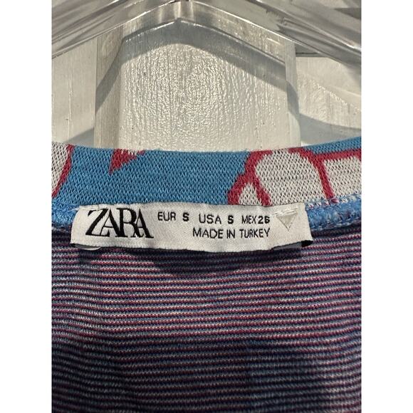 Zara Mini Key Hole Dress Floral Retro Size Small Barbie Mini - Picture 5 of 10
